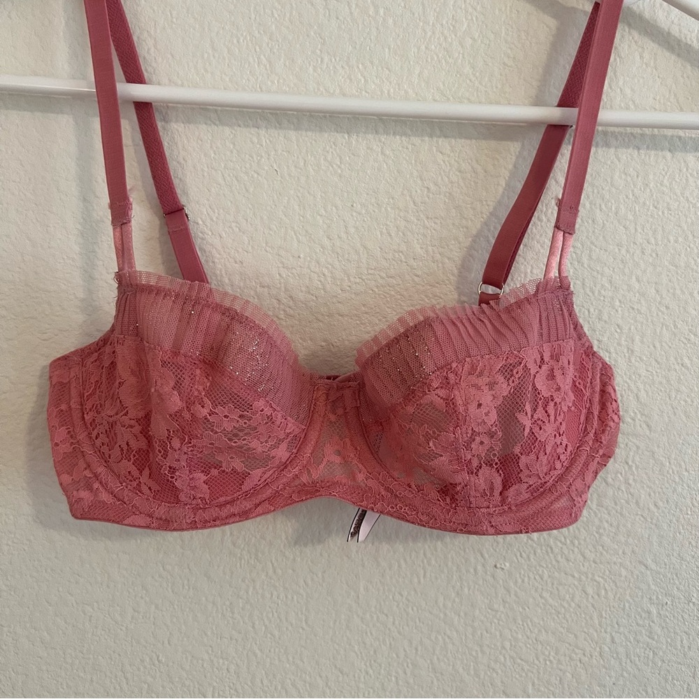 Victoria’s Secret pink sparkly Dream Angels push-up without pads bra - Picture 3 of 8